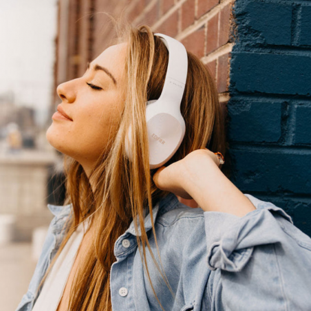 Безжични слушалки Edifier W800BT Plus WH, 40 мм, 55 часа, Динамични говорители, BT V5.1, USB-C, Qualcomm aptX, Multipoint, EQ режими, Бял