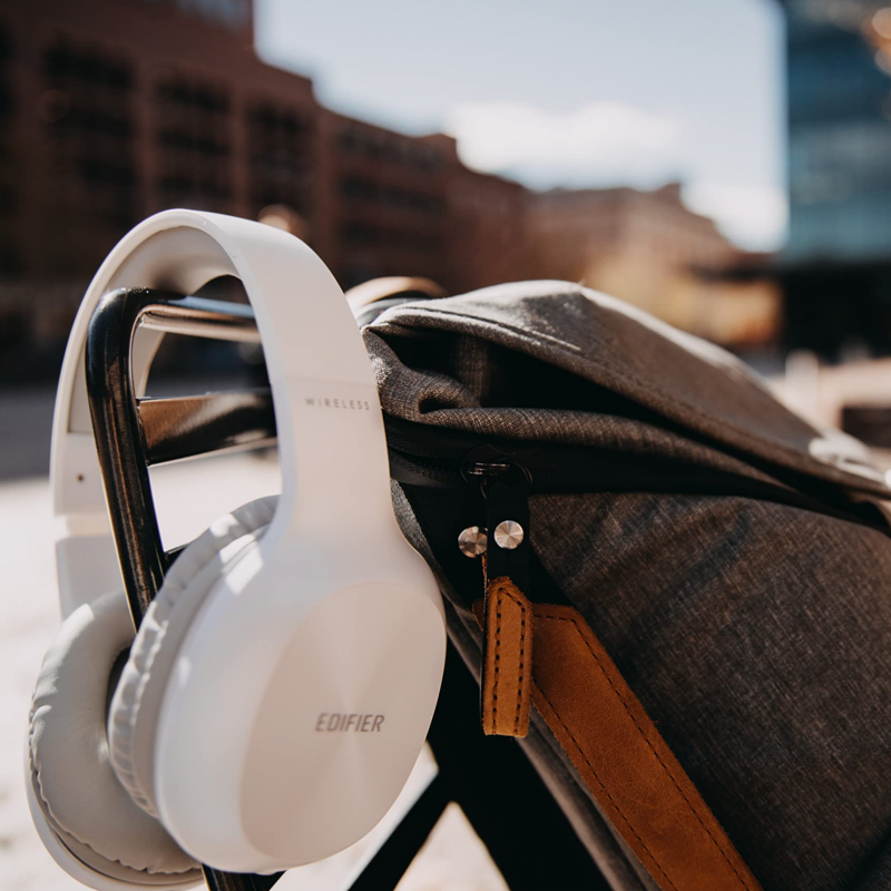 Безжични слушалки Edifier W800BT Plus WH, 40 мм, 55 часа, Динамични говорители, BT V5.1, USB-C, Qualcomm aptX, Multipoint, EQ режими, Бял