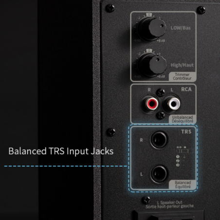 Тонколони Edifier MR4 BL, 42W RMS, RCA, AUX, TRS, Високо и нискочестотни говорители 1"/4", 2 режима, Черен