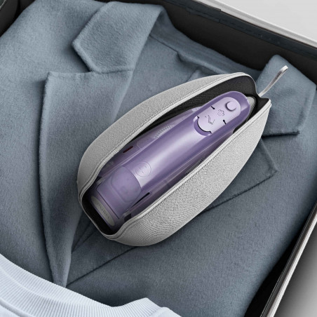 Ютия Tefal DB1612E0, 1000W, 70 мл, Dry&Steam, Вертикална пара, Microsteam 200, Бял/лилав