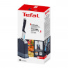 Кухненски нож Tefal K297S244, 20 см, Неръждаема стомана, Поставка с вградено точило, Предпазител за пръсти, Черен