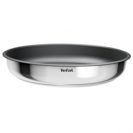 Комплект тигани и тенджери Tefal L881S504, 5 части, Неръждаема стомана, Титаниево незалепващо покритие, Фурна до 250°C, Подвижна дръжка, Индукция, Инокс