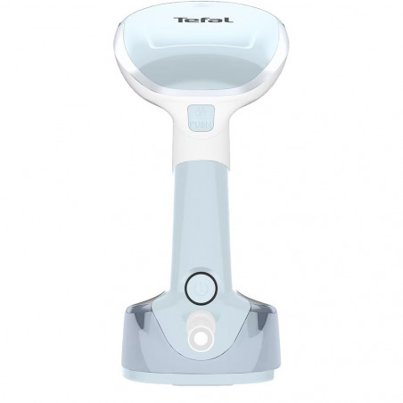 Уред за гладене с пара Tefal DT3041E1, 1300W, 0.12 л, 20 г/мин, Вертикално гладене, Керамична плоча, Сгъваем, Бял/син