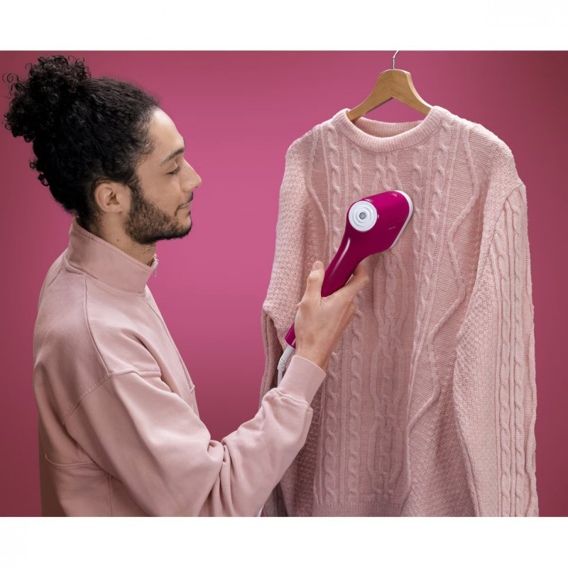 Уред за гладене с пара Tefal DT2023F0, 1300W, 70 мл, 20 г/мин, Индикатор за готовност, Автоматично изключване, Розов