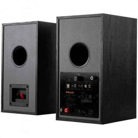 Тонколони Klipsch R-51PM Black, 120W RMS, Tractrix Horn, Bluetooth, Фоно предусилвател, USB-B, Оптичен вход, Черен