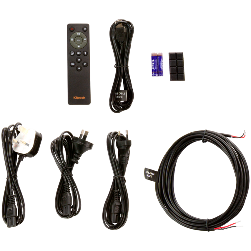 Тонколони Klipsch R-41PM, 70W RMS, Tractrix Horn, Bluetooth, Фоно предусилвател, USB-B, Оптичен вход, Черен