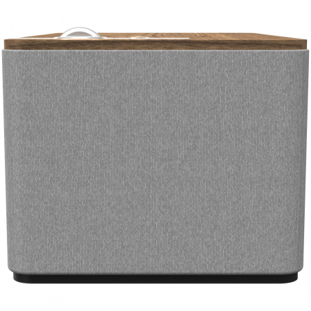 Тонколона Klipsch The Three Plus Walnut, 120W, 2.1, 45Hz, USB+USB-C, Type-A, RCA, Bluetooth, Мобилно приложение, Орехово дърво/сив