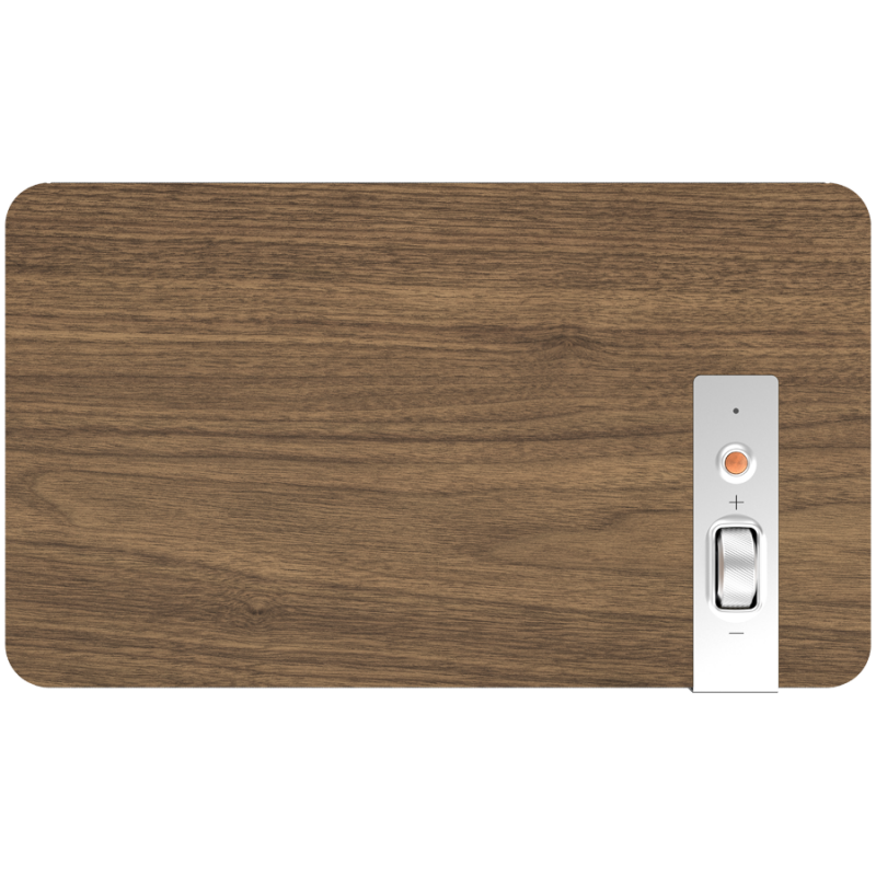 Тонколона Klipsch The Three Plus Walnut, 120W, 2.1, 45Hz, USB+USB-C, Type-A, RCA, Bluetooth, Мобилно приложение, Орехово дърво/сив
