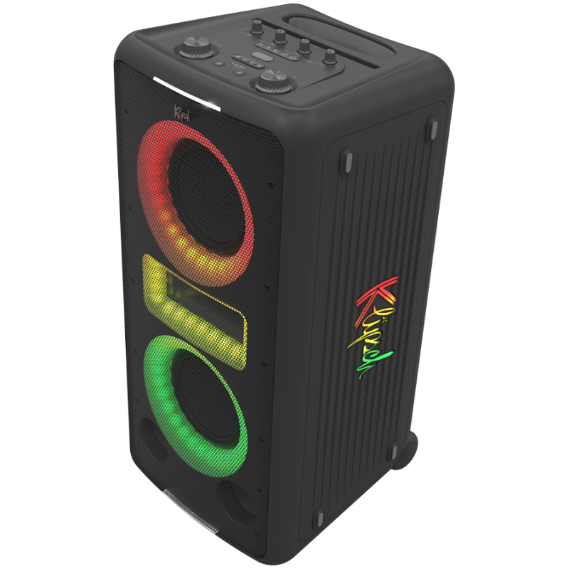 Преносима аудио система Klipsch New York Black, 12 часа, Bluetooth 5.2, 5000 mAh, AUX, USB, Party Link, Микрофон, Черен