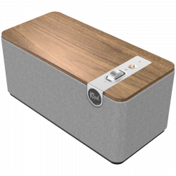 Настолна тонколона Klipsch The One Plus 2.1 W, 60W, Bluetooth 5.3, USB-C, Би-амплифация, Дървен корпус, Мобилно приложение, Орехово дърво/сив