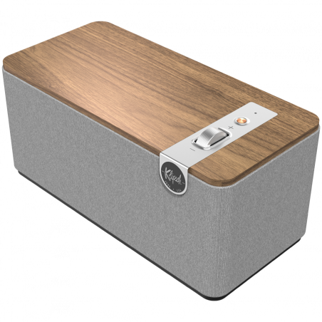 Настолна тонколона Klipsch The One Plus 2.1 W, 60W, Bluetooth 5.3, USB-C, Би-амплифация, Дървен корпус, Мобилно приложение, Орехово дърво/сив