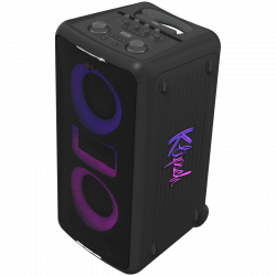 Преносима аудио система Klipsch Miami Black, 18 часа, 5000 mAh, Bluetooth 5.2, AUX, USB, Daisy Chain, Ultra Bass, Party Link, Караоке, Микрофон, Черен