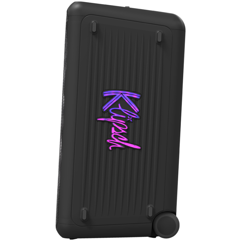 Преносима аудио система Klipsch Miami Black, 18 часа, 5000 mAh, Bluetooth 5.2, AUX, USB, Daisy Chain, Ultra Bass, Party Link, Караоке, Микрофон, Черен