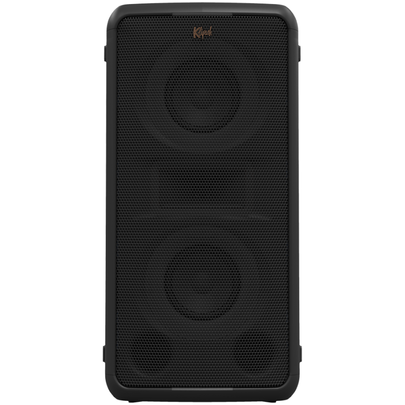 Преносима аудио система Klipsch Miami Black, 18 часа, 5000 mAh, Bluetooth 5.2, AUX, USB, Daisy Chain, Ultra Bass, Party Link, Караоке, Микрофон, Черен