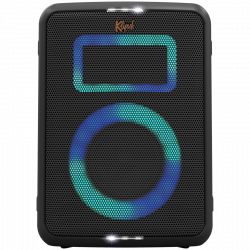 Преносима аудио система Klipsch Vegas Black, 4400 mAh, 12 часа, Bluetooth 5.2, AUX, USB, Микрофон, Ultra Bass, Party Link, Светлинни ефекти RGB, Мобилно приложение, Черен