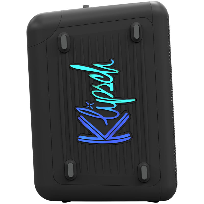 Преносима аудио система Klipsch Vegas Black, 4400 mAh, 12 часа, Bluetooth 5.2, AUX, USB, Микрофон, Ultra Bass, Party Link, Светлинни ефекти RGB, Мобилно приложение, Черен