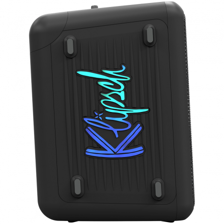 Преносима аудио система Klipsch Vegas Black, 4400 mAh, 12 часа, Bluetooth 5.2, AUX, USB, Микрофон, Ultra Bass, Party Link, Светлинни ефекти RGB, Мобилно приложение, Черен