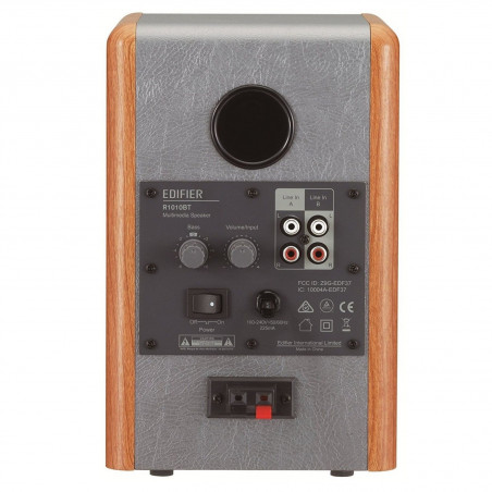Тонколони Edifier R1010BT BR, 24W RMS, 2x RCA, Bluetooth 5.1, 4 говорителя, Копринена мембрана, Дървен корпус, Активни, Кафяв