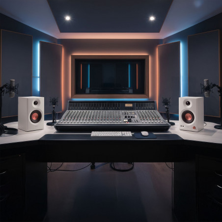 Тонколони Edifier MR3 WH, 36W RMS, BT V5.4, RCA, AUX, Hi-Res, ConneX, Активни, Акустични настройки, Бял