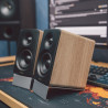 Тонколони Edifier M60 CL-OAK, 66W RMS, Bluetooth V5.3, Hi-Res & Hi-Res, DSP, USB-C, 3.5 AUX, ConneX, Ръчно изработен корпус, Кафяв