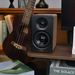 Тонколони Edifier M60 CL-OAK, 66W RMS, Bluetooth V5.3, Hi-Res & Hi-Res, DSP, USB-C, 3.5 AUX, ConneX, Ръчно изработен корпус, Кафяв