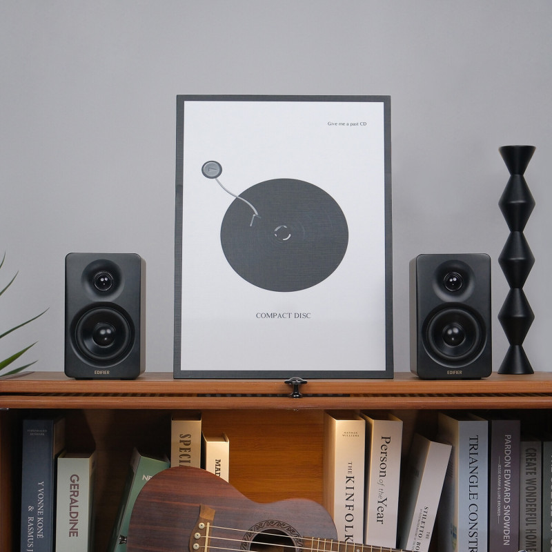 Тонколони Edifier M60 BL, 66W RMS, Bluetooth V5.3, Hi-Res & Hi-Res, DSP, USB-C, 3.5 AUX, ConneX, Ръчно изработен корпус, Черен