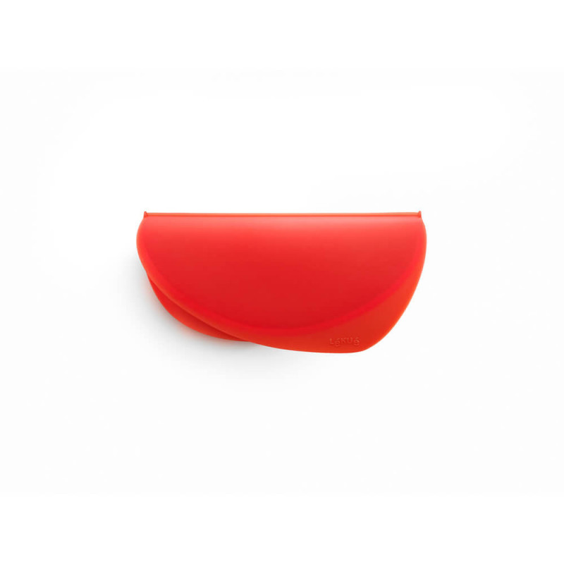 Съд за приготвяне на омлет в микровълнова Lekue 1009029, 23х10х3.5 см, Платинен силикон, От -60 до +220C, Прозрачен/Червен