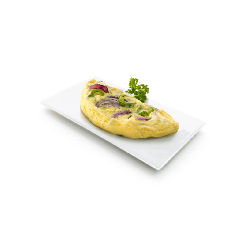 Съд за приготвяне на омлет в микровълнова Lekue 1009029, 23х10х3.5 см, Платинен силикон, От -60 до +220C, Прозрачен/Червен