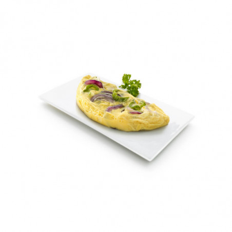 Съд за приготвяне на омлет в микровълнова Lekue 1009029, 23х10х3.5 см, Платинен силикон, От -60 до +220C, Прозрачен/Червен