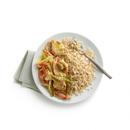 Съд за готвене на ориз и киноа в микровълнова Lekue 1009033, 1 литър, До 4 порции, 17.8x13 см, -20 до +100C, Бял/Зелен