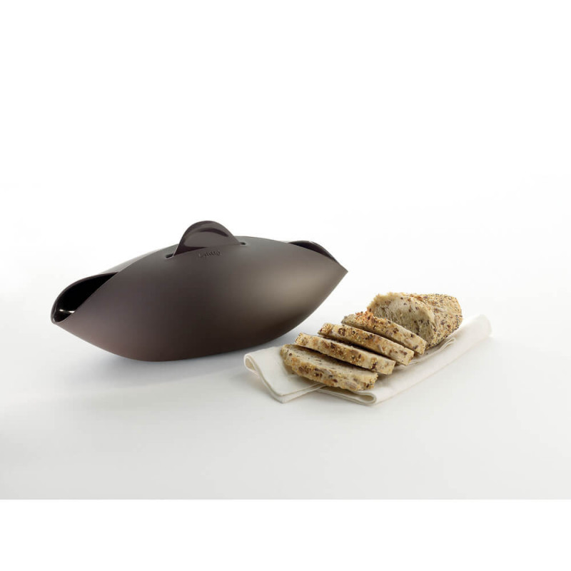 Съд за приготвяне и изпичане на хляб Lekue 1009037, 28х23х13 см, 600 мл, Платинен силикон, -60 +220°C, Черен