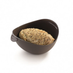 Съд за приготвяне и изпичане на хляб Lekue 1009037, 28х23х13 см, 600 мл, Платинен силикон, -60 +220°C, Черен