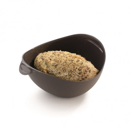 Съд за приготвяне и изпичане на хляб Lekue 1009037, 28х23х13 см, 600 мл, Платинен силикон, -60 +220°C, Черен