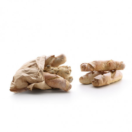 Форма за печене на багети Lekue 1009039, 29x20x2 см, 600 мл, 4 отделения, Платинен силикон, От -60 до +220C, Кафяв