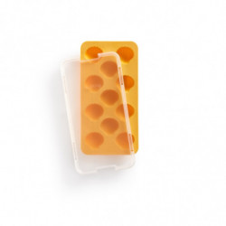 Форма за лед с капак Lekue 1009041, 23х11.8х3.2 см, 11 миди, -40 +60°C, Жълт