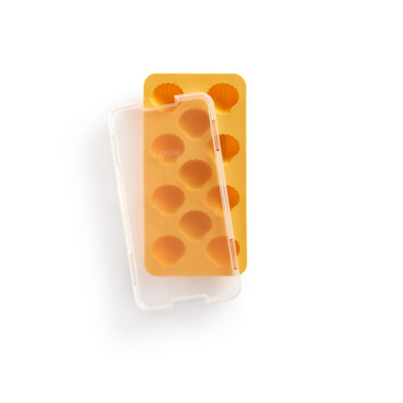 Форма за лед с капак Lekue 1009041, 23х11.8х3.2 см, 11 миди, -40 +60°C, Жълт