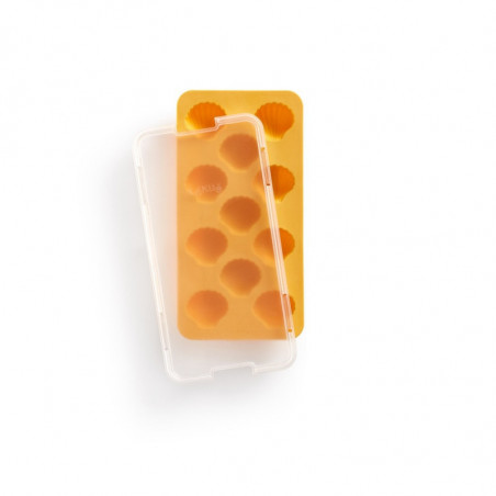 Форма за лед с капак Lekue 1009041, 23х11.8х3.2 см, 11 миди, -40 +60°C, Жълт