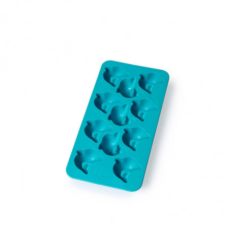 Форма за лед с капак Lekue 1009042, 22х11х2.3 см, 11 Делфина, -40 +60°C, Син