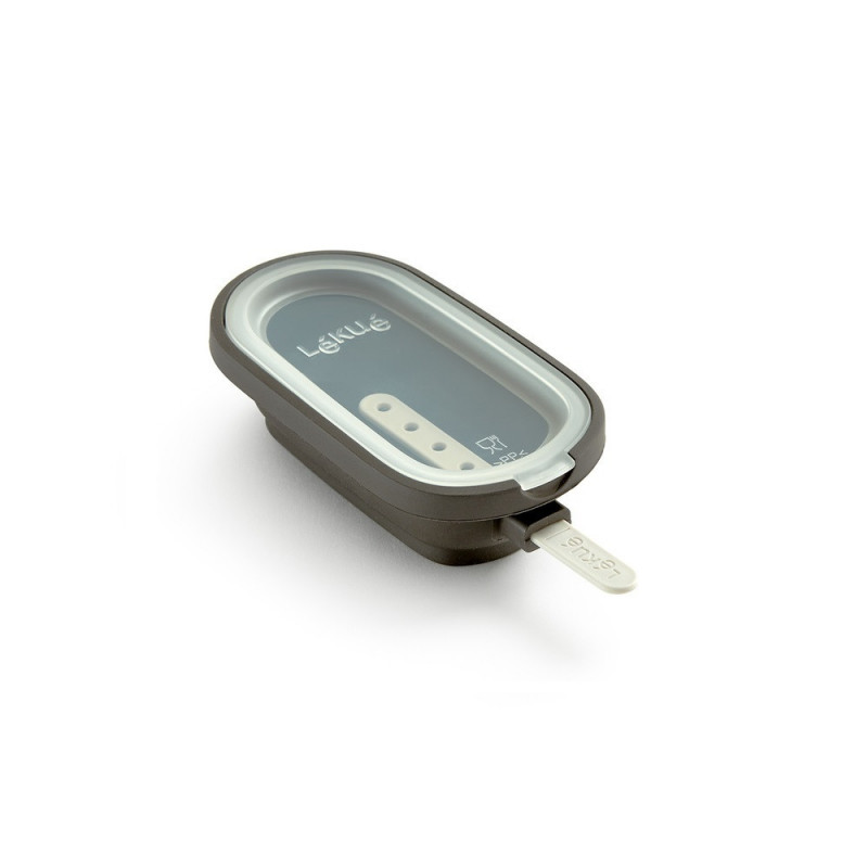 Комплект от 4 форми за сладолед на клечка Lekue 1009044, 350 мл, -20°C / +100°C, Капачета, Сив