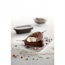 Комплект от 4 форми за сладолед на клечка Lekue 1009044, 350 мл, -20°C / +100°C, Капачета, Сив