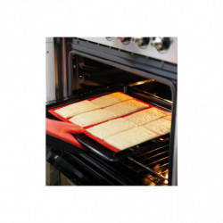 Комплект 2 форми за печене на гофрети Lekue 1009047, 500 мл, -60C / +220C, Платинен силикон, Червен