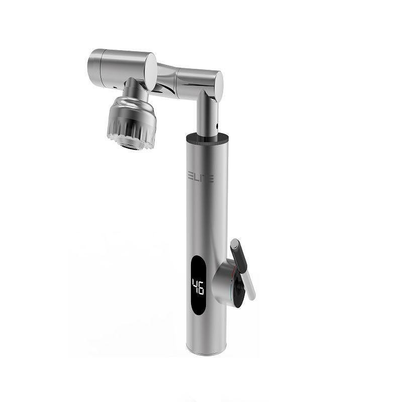 Нагревател за вода Elite EHD-1511M, 3300W, Въртене на 360, Самоподгряване, LED дисплей, IPX4, Сребрист