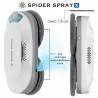Робот за почистване на прозорци Spider SPRAY X, 72W, 3000 Pa, 65 мл, Интелигентна навигация, Автоматично регулиране на мощността и посоката, Защита от падане, Бял