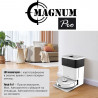 Прахосмукачка робот Magnum PRO, 55W, 10000 Pa, 0.3 л, 130 мин, Wi-Fi, LDS, Гласови известия, Автоматична станция за вода и самопочистване, HEPA, Бял