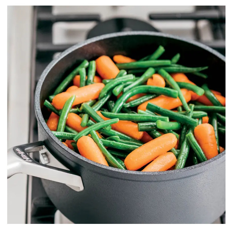 Комплект тенджери и тигани Ninja Zerostick Premium C35005DE, 9 части, Незалепваща технология, До 260C, Индукция, Черен