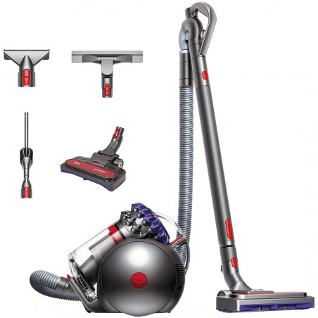 Прахосмукачка без торба Dyson Big Ball Parquet 2 228566-01, 600W, 165AW, 1.5 л, 2-степенна технология Radial Root Cyclone, Автоматично изправяне при преобръщане, Никел/лилав