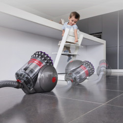 Прахосмукачка без торба Dyson Big Ball Parquet 2 228566-01, 600W, 165AW, 1.5 л, 2-степенна технология Radial Root Cyclone, Автоматично изправяне при преобръщане, Никел/лилав