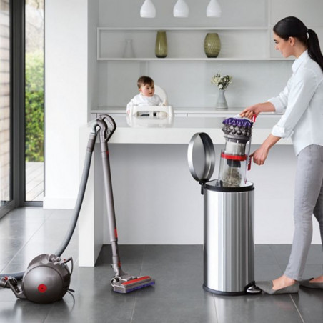 Прахосмукачка без торба Dyson Big Ball Parquet 2 228566-01, 600W, 165AW, 1.5 л, 2-степенна технология Radial Root Cyclone, Автоматично изправяне при преобръщане, Никел/лилав