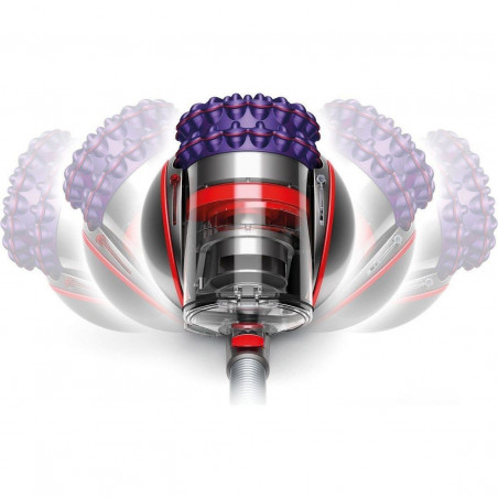 Прахосмукачка без торба Dyson Big Ball Parquet 2 228566-01, 600W, 165AW, 1.5 л, 2-степенна технология Radial Root Cyclone, Автоматично изправяне при преобръщане, Никел/лилав