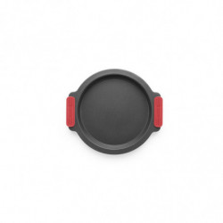 Тава за печене Lekue 1009447, Ø26.5 см, Керамично незалепващо покритие, Карбонова стомана, От +4°C до +240°C, Черен/Червен